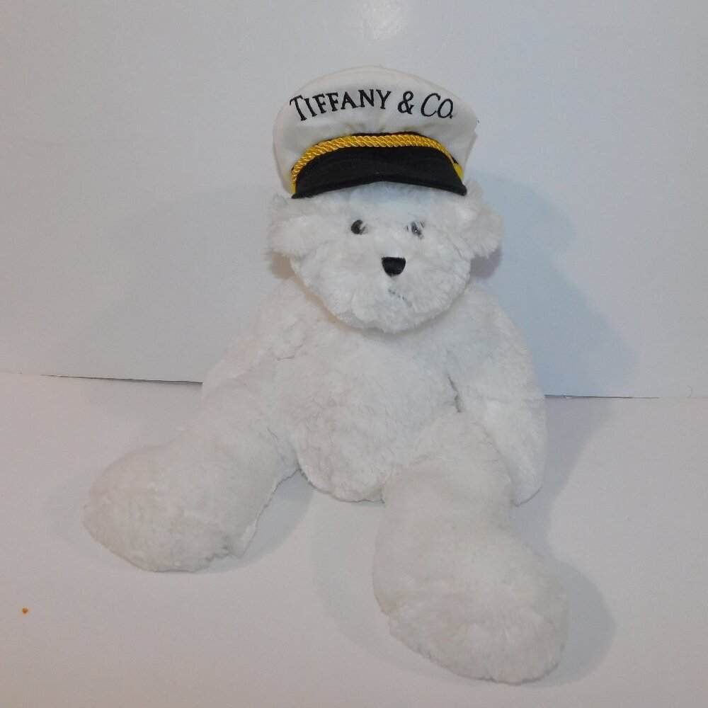Tiffany & Co White Teddy Bear Ganz Heritage Collection 17" Plush Stuffed Captain